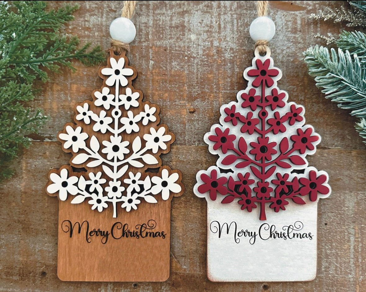 Layered Christmas Tree Ornaments