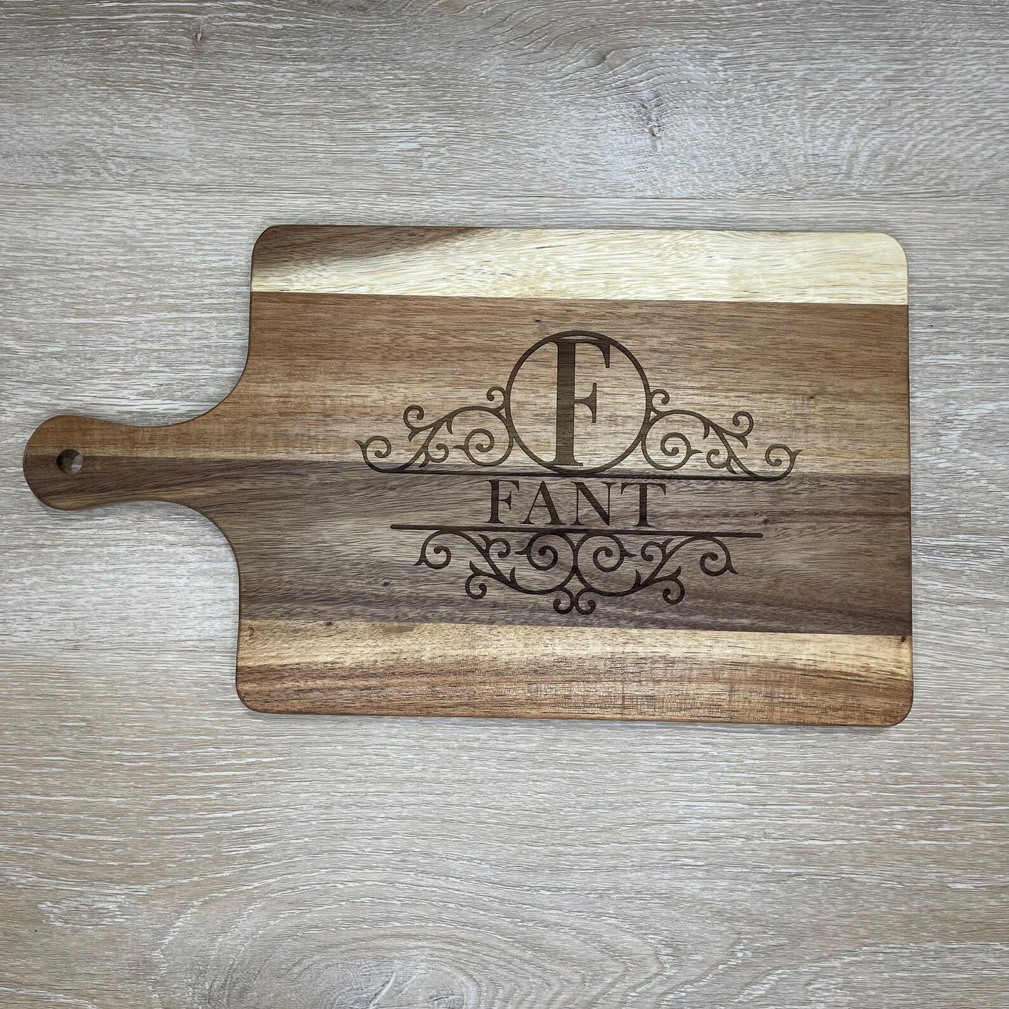 Family Monogram Charcuterie Board