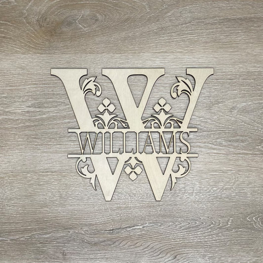 Personalized Wood Family Monogram